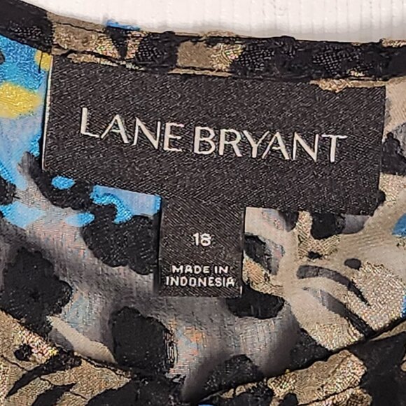 NEW Lane Bryant Floral Ruffle Semi Sheer Blouse. Size-18 (2X) - Price if Firm - Picture 5 of 6